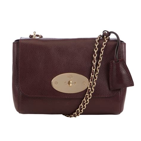 SHOULDER STRAP BAG, Mulberry, purple embossed leather, .